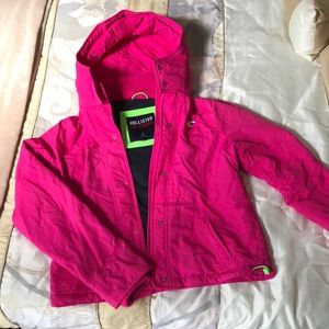 Hollister hot pink jacket